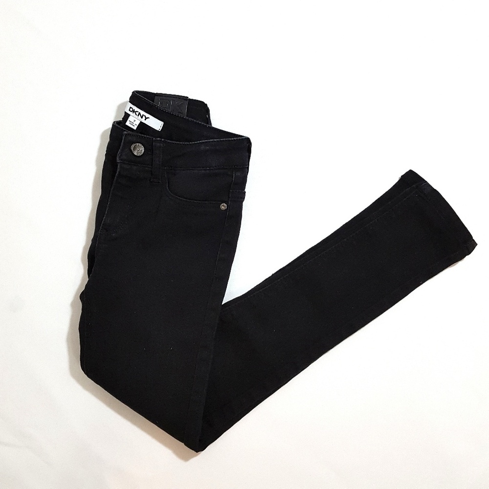 🍒 DKNY girls hipster black skinny jeans 7